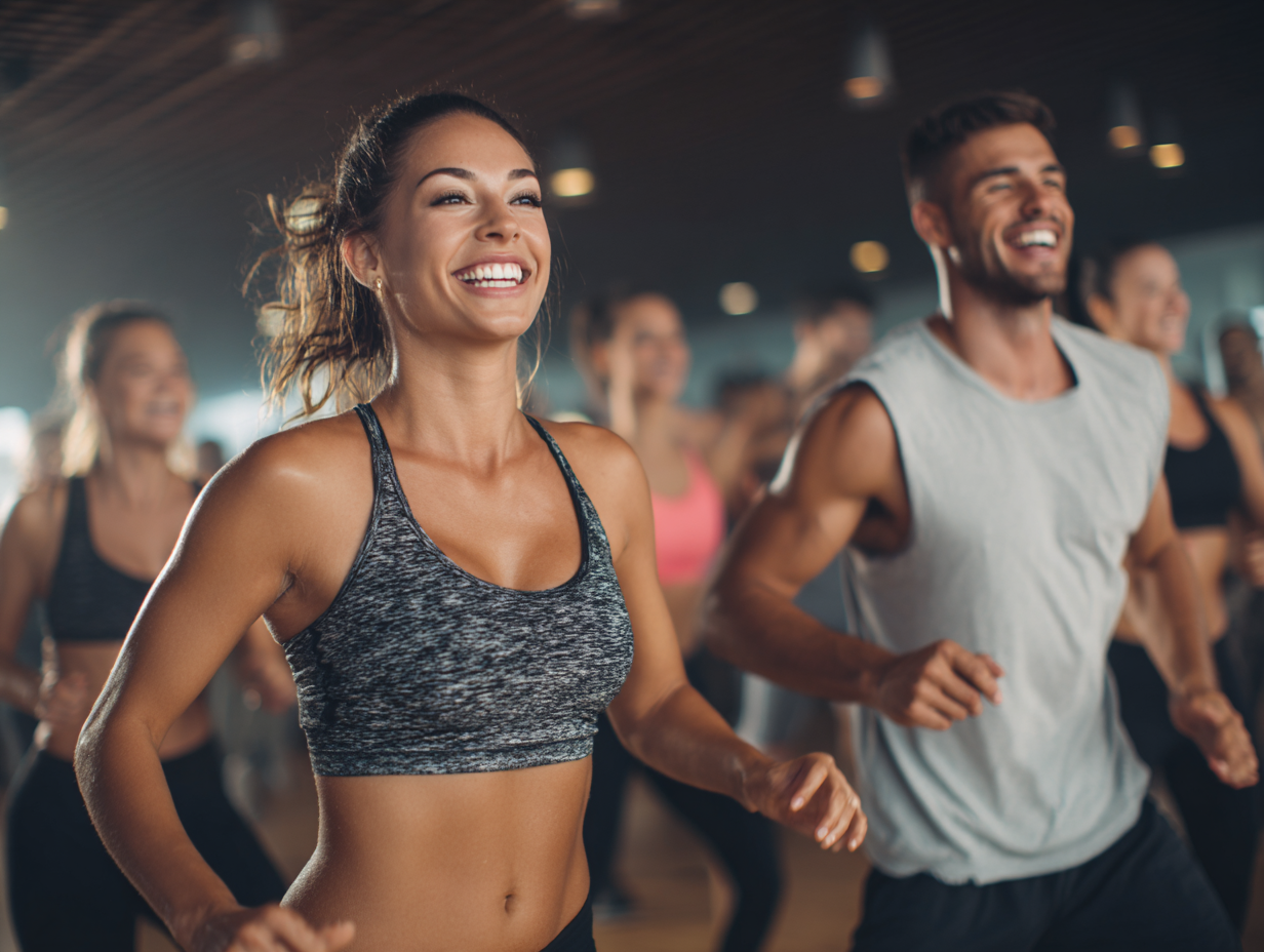 Aktív emberek edzés közben